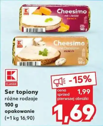 Kaufland Ser topiony 100 g oferta