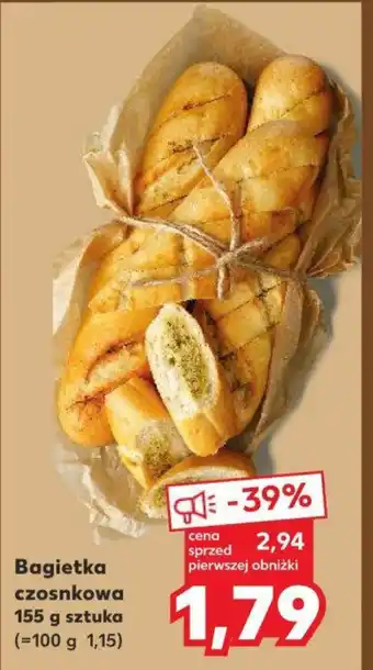 Kaufland Bagietka czosnkowa 155 g sztuka oferta
