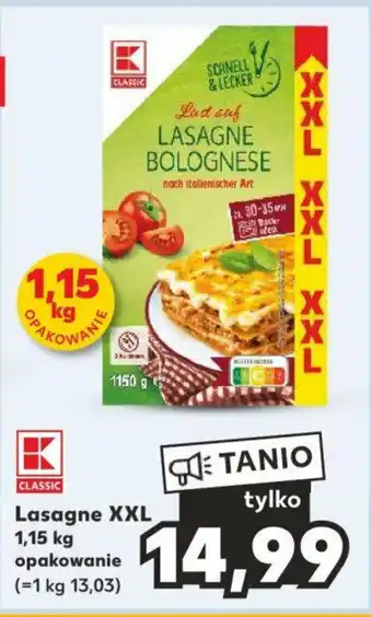 Kaufland Lasagne XXL 1,15 kg oferta