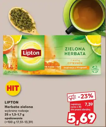 Kaufland LIPTON Herbata zielona oferta