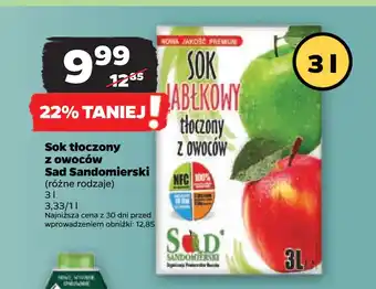 Netto Sok tłoczony z owoców Sad Sandomierski oferta