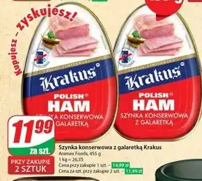 Dino Krakus Szynka konserwowa z galaretką 455 g oferta