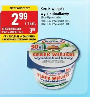 Polomarket Piątnica Serek wiejski wysokobiałkowy 200 g oferta
