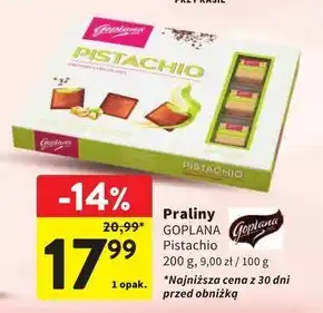 Intermarche Goplana Czekoladki mleczne z kremem o smaku pistacjowym 200 g oferta
