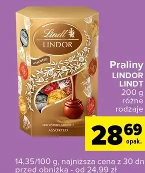 Carrefour Express Lindt Lindor Praliny z czekolady mlecznej białej i gorzkiej 200 g oferta