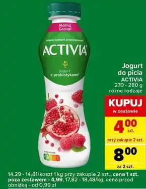 Carrefour Express Activia Jogurt malina granat 280 g oferta