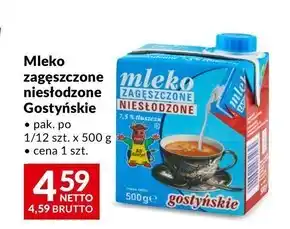 Makro SM Gostyń Mleko gostyńskie zagęszczone niesłodzone 7,5 % tłuszczu 500 g oferta