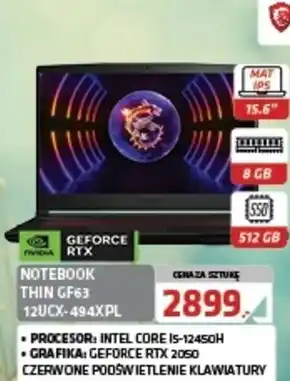 Alsen Notebook MSI oferta