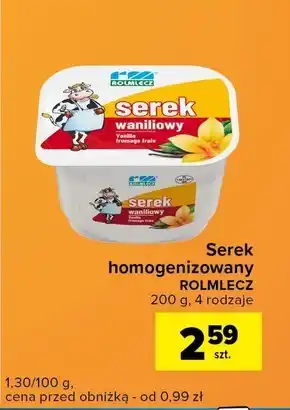Carrefour Express Rolmlecz Serek waniliowy 200 g oferta
