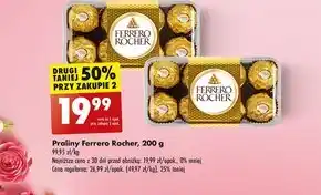 Biedronka Ferrero Rocher Chrupiący wafelek z kremowym nadzieniem i orzechem laskowym w czekoladzie 200 g oferta