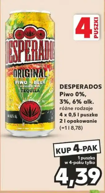 Kaufland DESPERADOS Piwo 0,5l oferta