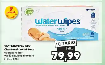 Kaufland WATERWIPES BIO Chusteczki nawilżane wybrane 9 x 60szt. oferta