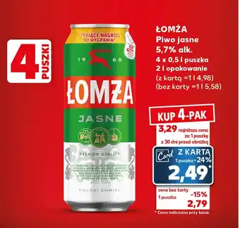 Kaufland Piwo Łomża oferta
