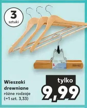 Kaufland Wieszaki drewniane oferta