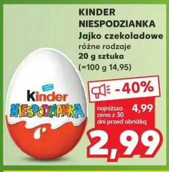 Kaufland Kinder Niespodzianka Jajko czekoladowe 20g oferta
