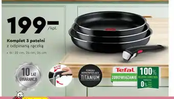 Biedronka Tefal komplet 3 patelni oferta