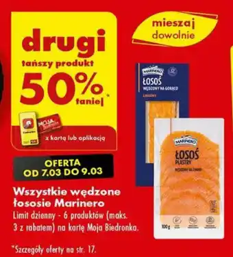 Biedronka Wszystkie wędzone łososie Marinero oferta