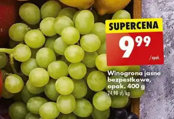 Biedronka Winogrona jasne bezpestkowe, opak. 400 g oferta