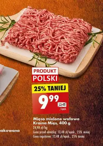 Biedronka Mięso mielone wołowe Kraina Mięs, 400 g oferta
