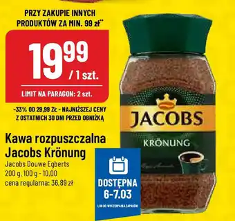 Polomarket Kawa rozpuszczalna Jacobs Krönung Jacobs Douwe Egberts 200g oferta