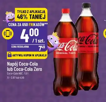 Polomarket Napój Coca Cola lub Coca Cola Zero Coca Cola HBC 1,5l oferta