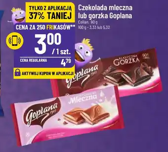 Polomarket Czekolada mleczna lub gorzka Goplana Colian 90 g oferta
