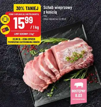 Polomarket Schab wieprzowy z kością 1kg oferta