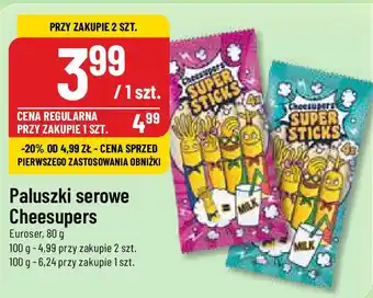 Polomarket Paluszki serowe Cheesupers Euroser 80 g oferta