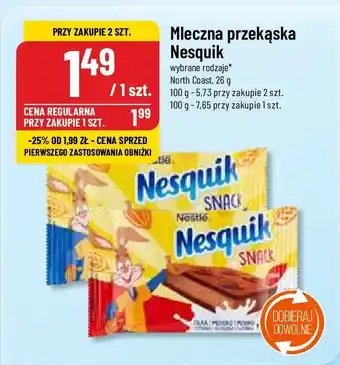 Polomarket Mleczna przekąska Nesquik North Coast 26 g oferta