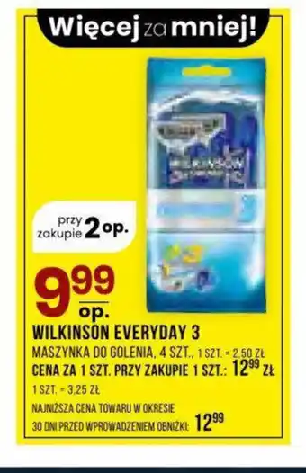 Drogerie Natura WILKINSON EVERYDAY 3 MASZYNKA DO GOLENIA, 4 SZT oferta