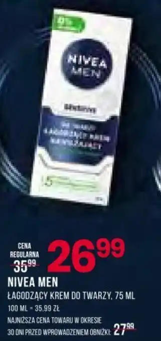 Drogerie Natura NIVEA MEN ŁAGODZĄCY KREM DO TWARZY, 75 ML oferta