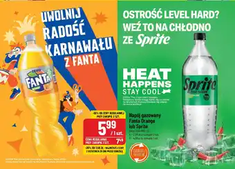 Polomarket Napój gazowany Fanta Orange lub Sprite Coca-Cola HBC, 1,5l oferta