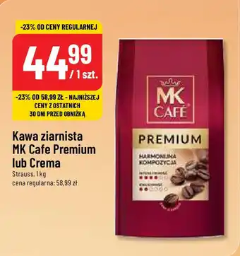 Polomarket Kawa ziarnista MK Cafe Premium lub Crema Strauss, 1 kg oferta
