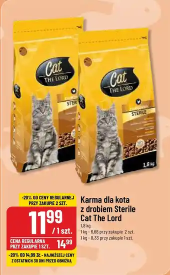 Polomarket Karma dla kota z drobiem Sterile Cat The Lord 1,8kg oferta