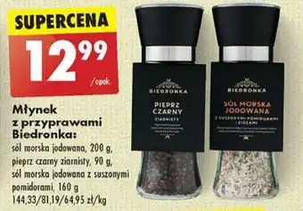 Biedronka Młynek z przyprawami Biedronka 90-200g oferta