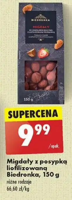 Biedronka Migdały z posypką liofilizowaną Biedronka, 150 g oferta