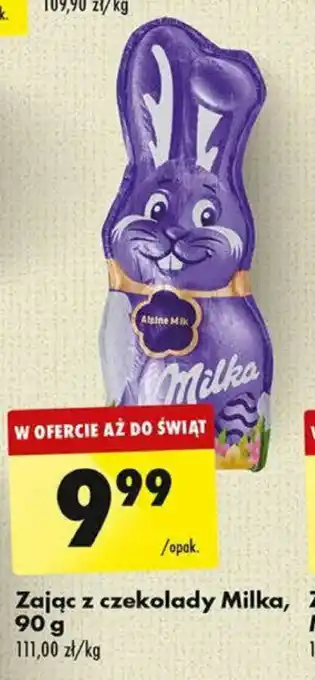 Biedronka Zając z czekolady Milka 90g oferta