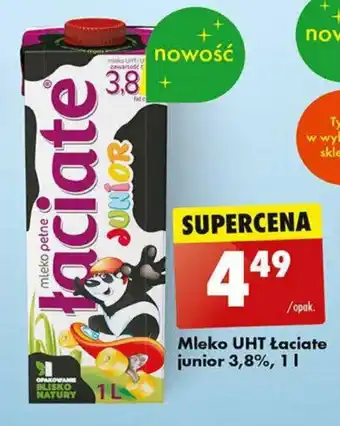 Biedronka Mleko UHT Łaciate junior 3,8%, 1 l oferta