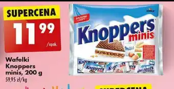 Biedronka Wafelki Knoppers minis, 200 g oferta