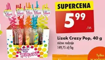 Biedronka Lizak Crazy Pop, 40 g oferta