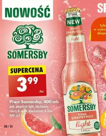 Biedronka Piwo Somersby, 400 ml oferta