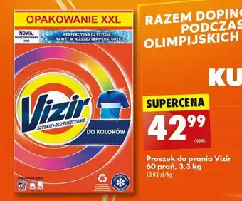 Biedronka Proszek do prania Vizir 60 prań, 3,3 kg oferta