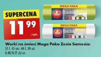 Biedronka Worki na śmieci Mega Paka Zosia Samosia 30-45 szt. oferta