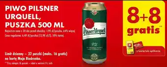 Biedronka PIWO PILSNER URQUELL, PUSZKA 500 ML oferta