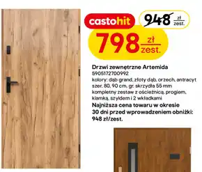 Castorama Drzwi zewnętrzne Orzech oferta