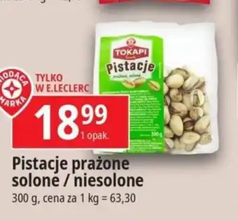 E.Leclerc Pistacje prażone solone / niesolone 300g oferta