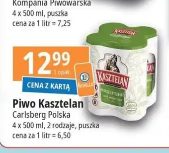 E.Leclerc Calsberg Polska Piwo Kasztelan 4 x 500ml oferta