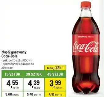 Napój gazowany Coca Cola 850ml