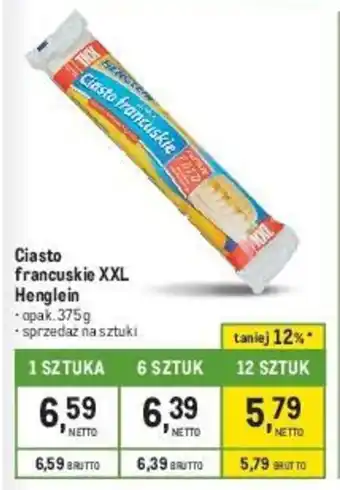 Makro Ciasto francuskie XXL Henglein 375g oferta