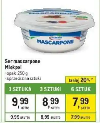 Makro Ser mascarpone Mlekpol 250g oferta